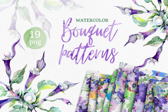 Bouquet of Flowers Mademoiselle Watercolor Png