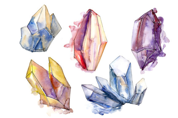 Cool Crystals Watercolor Set