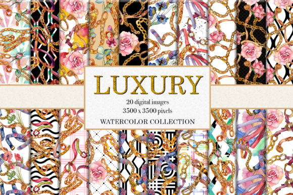 Luxury Watercolor Collection Illustrations