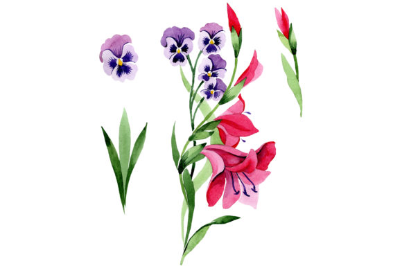 Ornament Traditional Floral Watercolor Illustrations